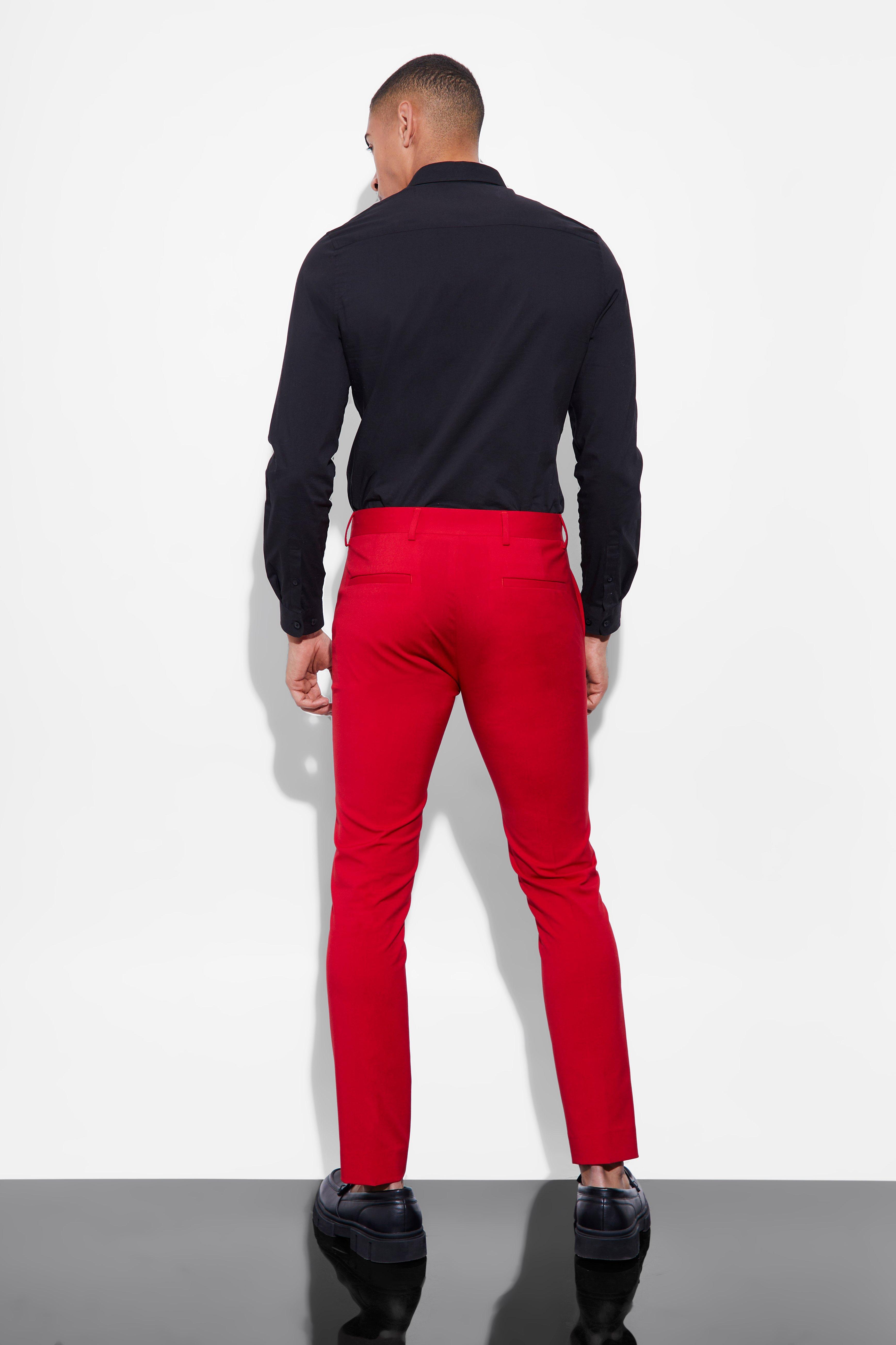 red dress pants mens
